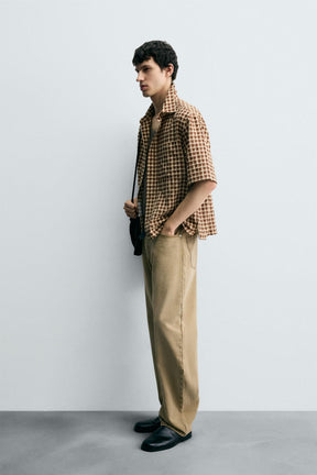 TEXTURED CHECK SHIRT - Image 4