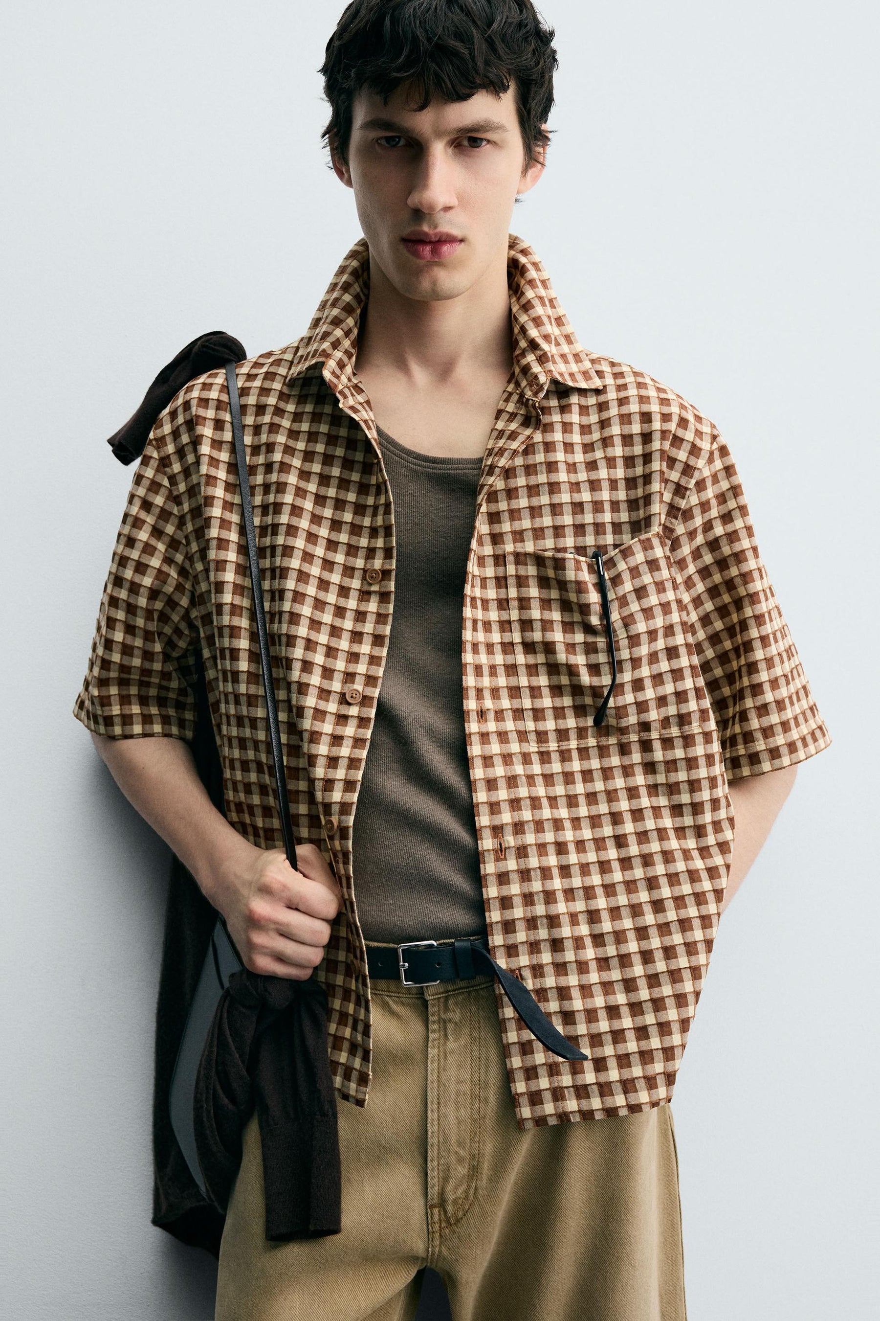 TEXTURED CHECK SHIRT - Image 7