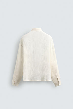 100% CRINKLED LINEN SHIRT - Image 8
