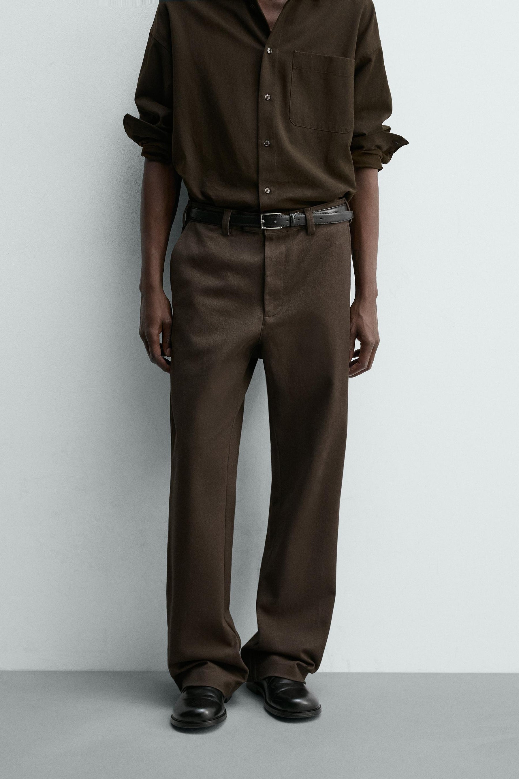 FLARE FIT TWILL TROUSERS - Image 2