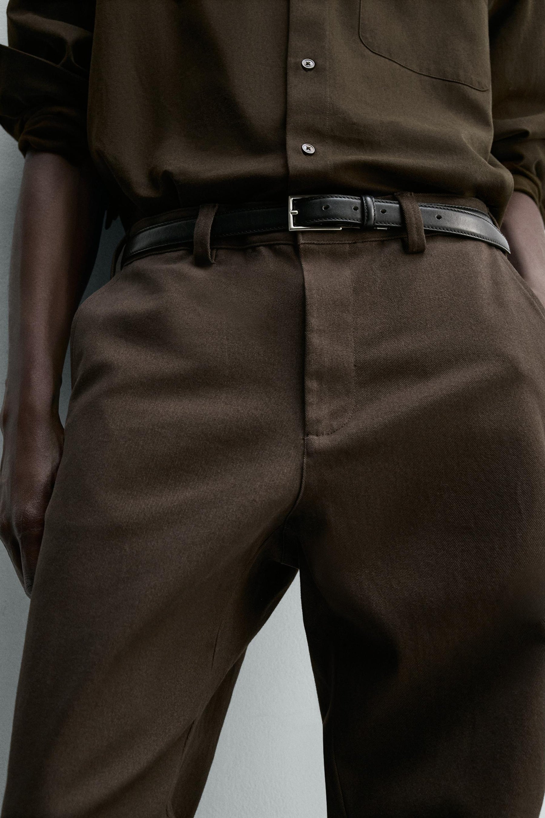 FLARE FIT TWILL TROUSERS - Image 5