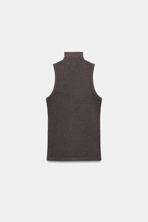 HIGH NECK SLEEVELESS TOP
