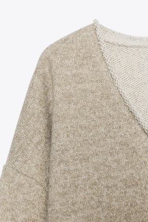 V-NECK RUSTIC SWEATSHIRT