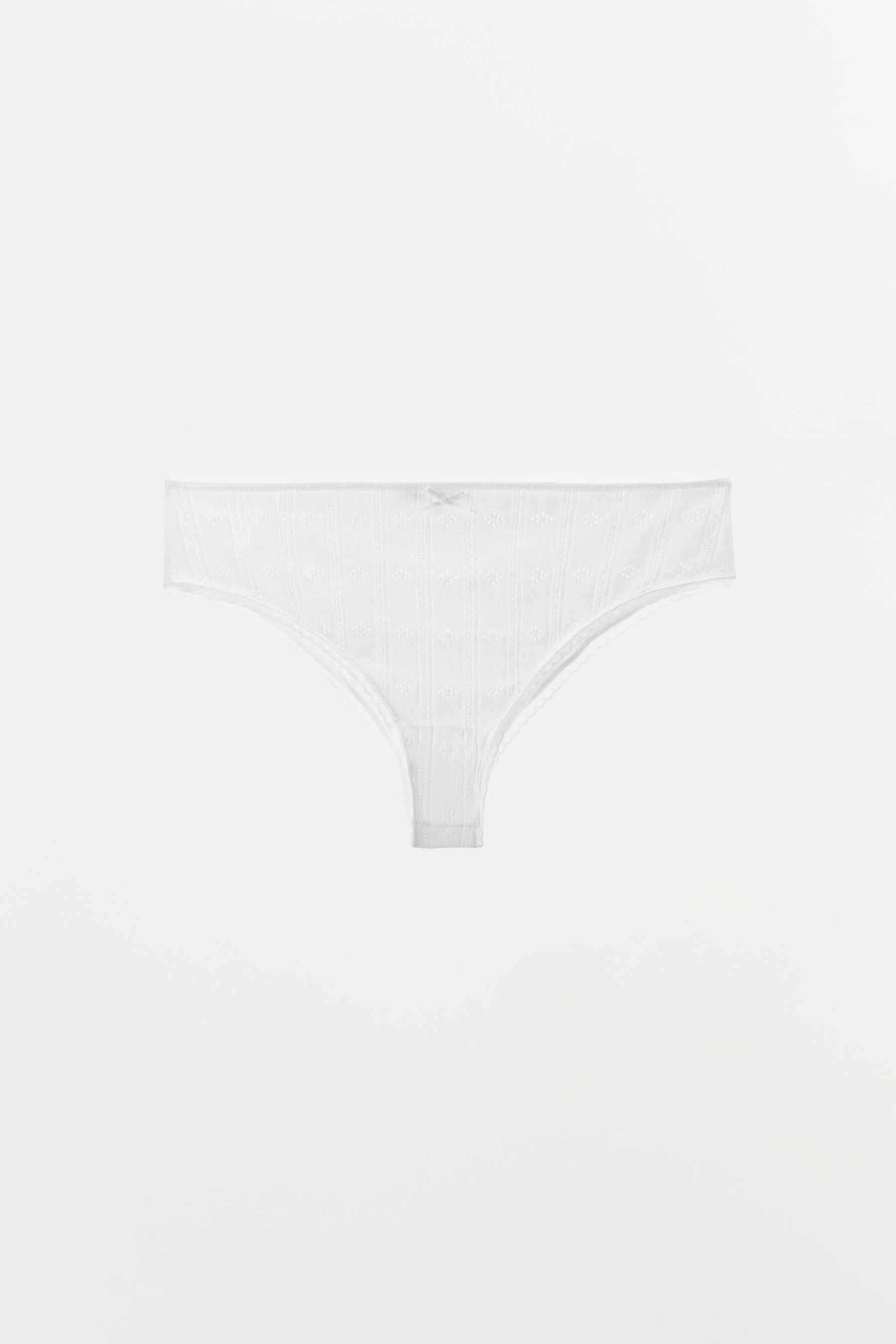 Satin-Bow Pointelle Briefs