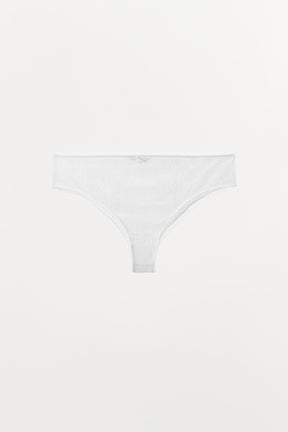 Satin-Bow Pointelle Briefs