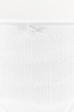 Satin-Bow Pointelle Briefs