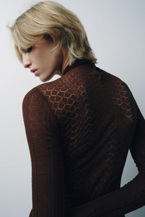 STRICKBody mit Kontrastfarbe