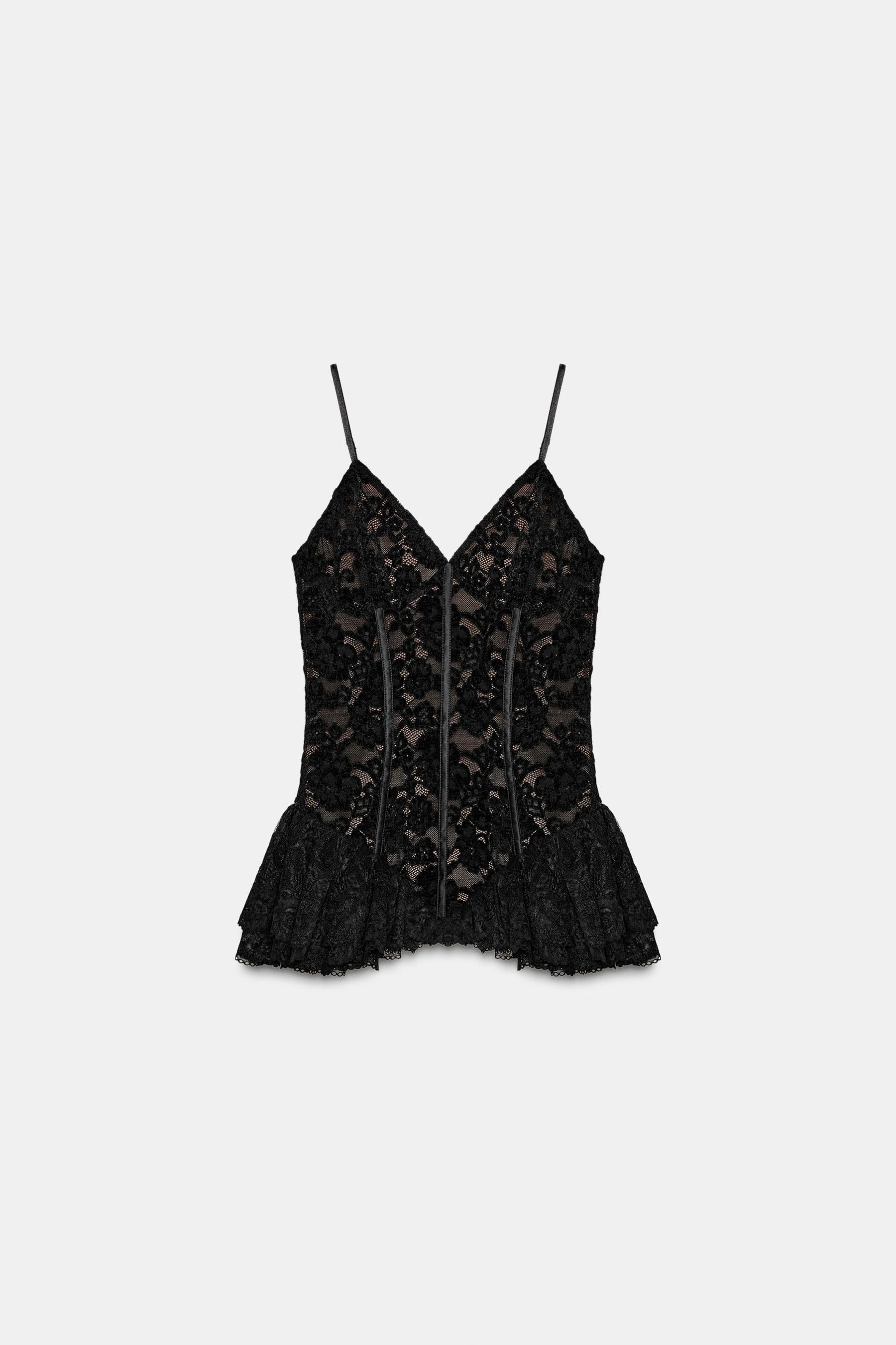 LACE PEPLUM SHIRT