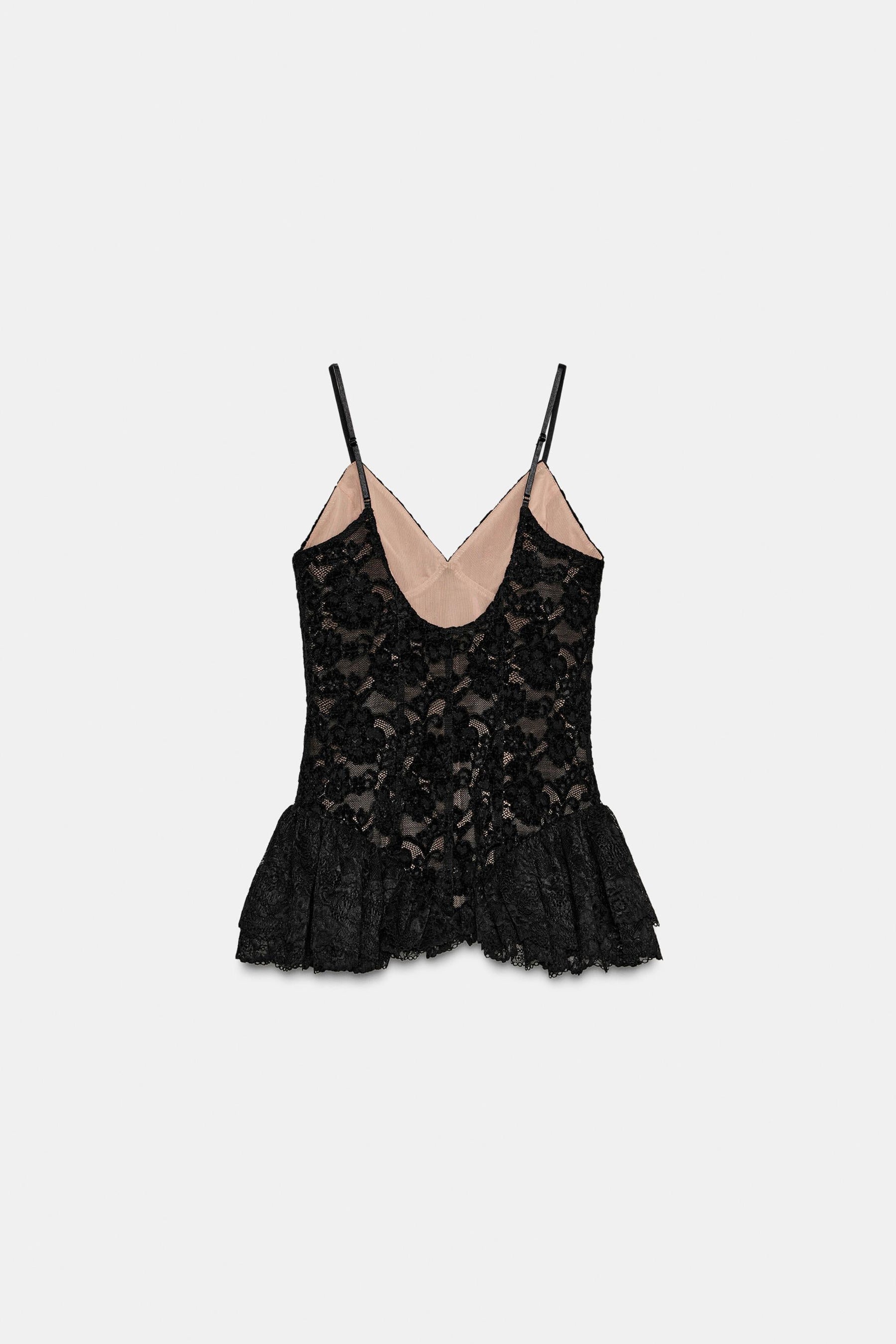 LACE PEPLUM SHIRT