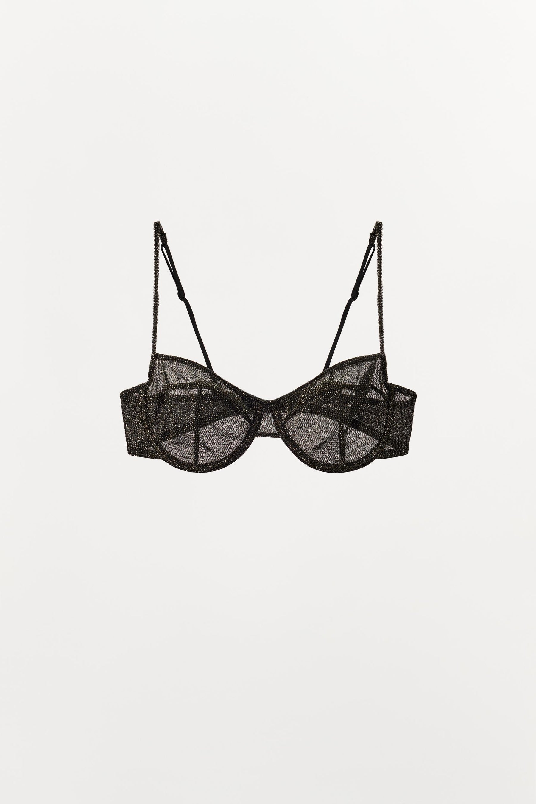 METALLIC THREAD BRA
