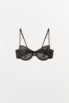 METALLIC THREAD BRA