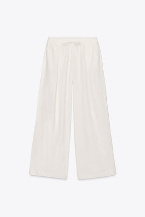 LINEN BLEND TROUSERS