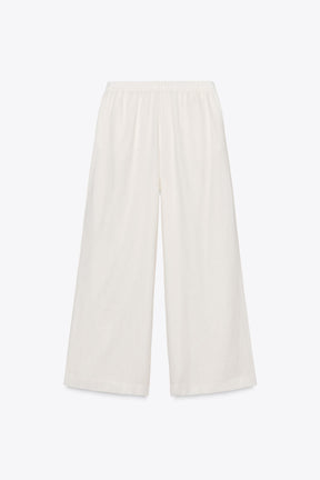 LINEN BLEND TROUSERS