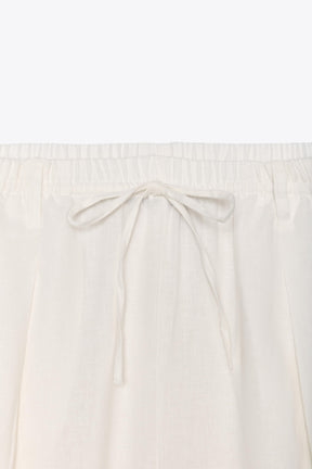 LINEN BLEND TROUSERS