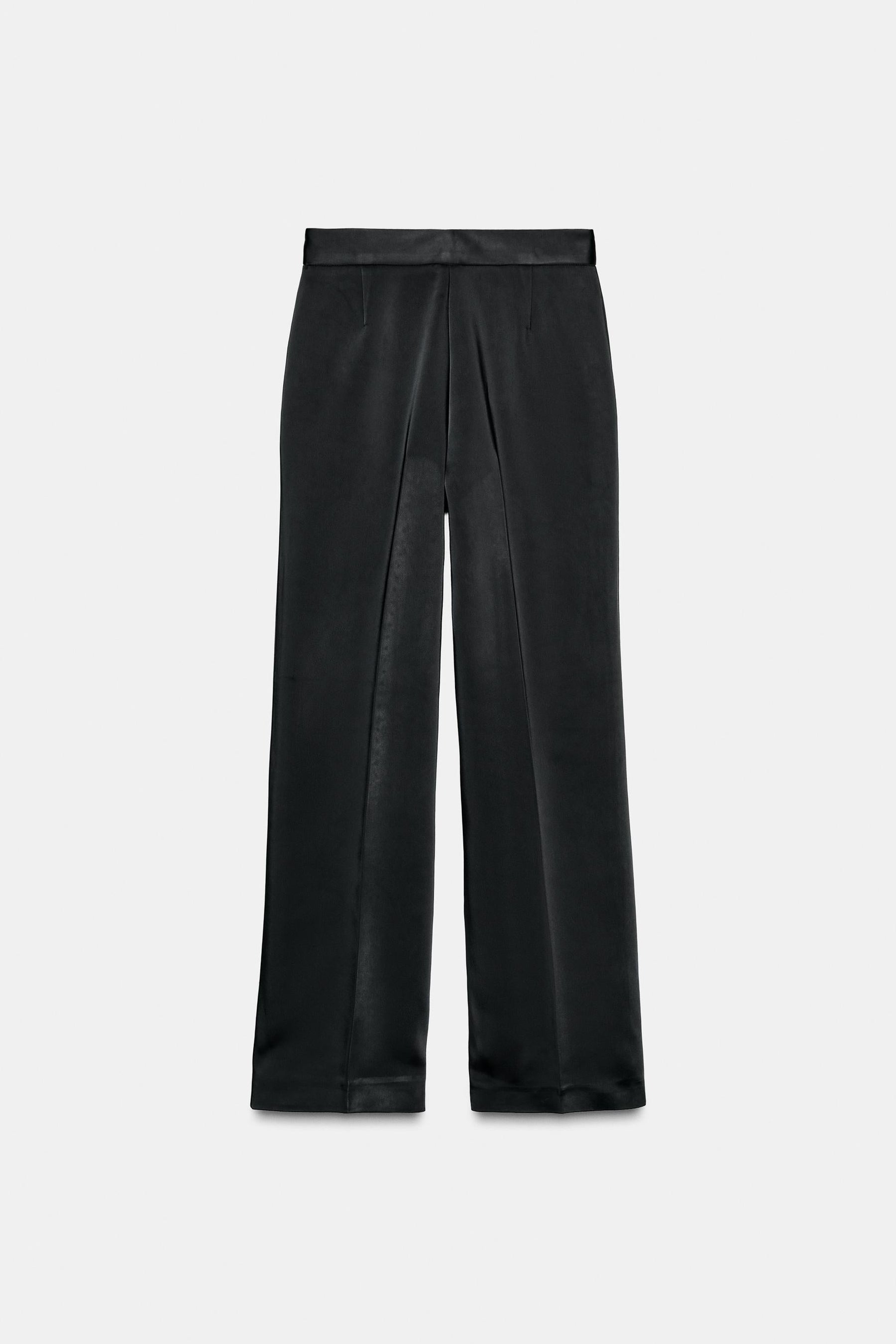 Satin Pleated Trousers
