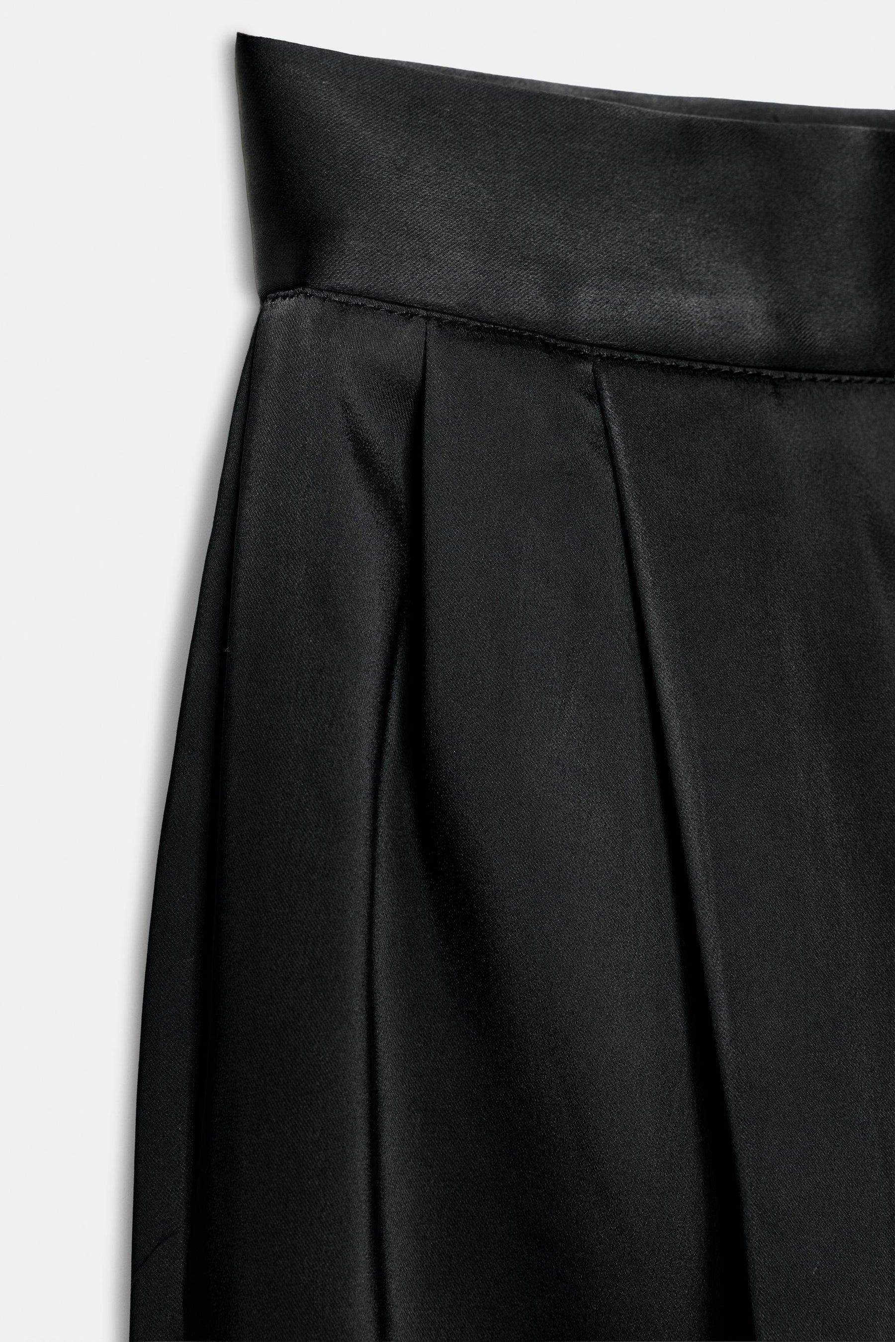 Satin Pleated Trousers