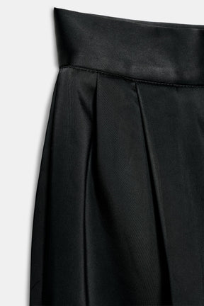 Satin Pleated Trousers