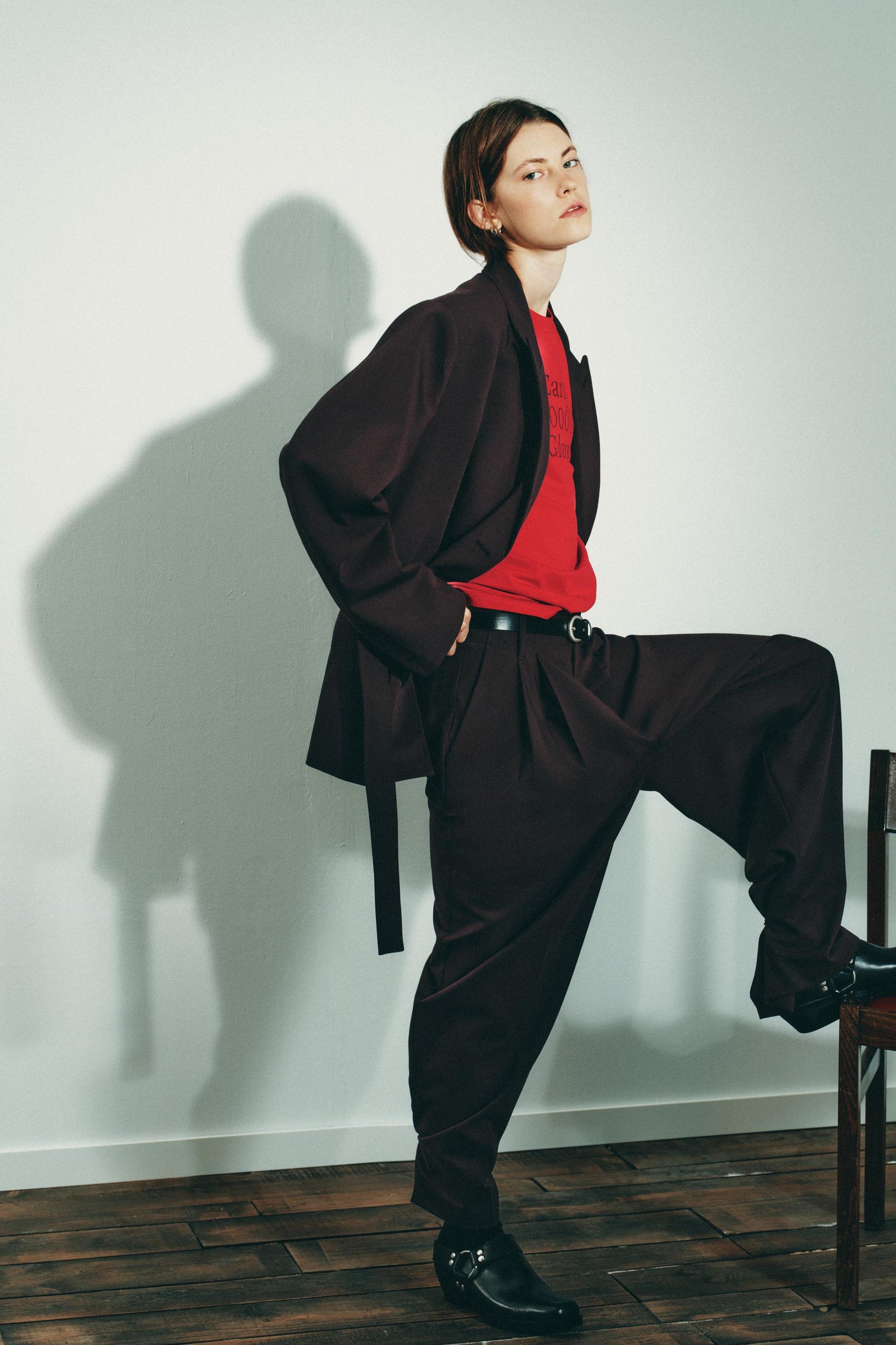 Pleated Trousers with Hem