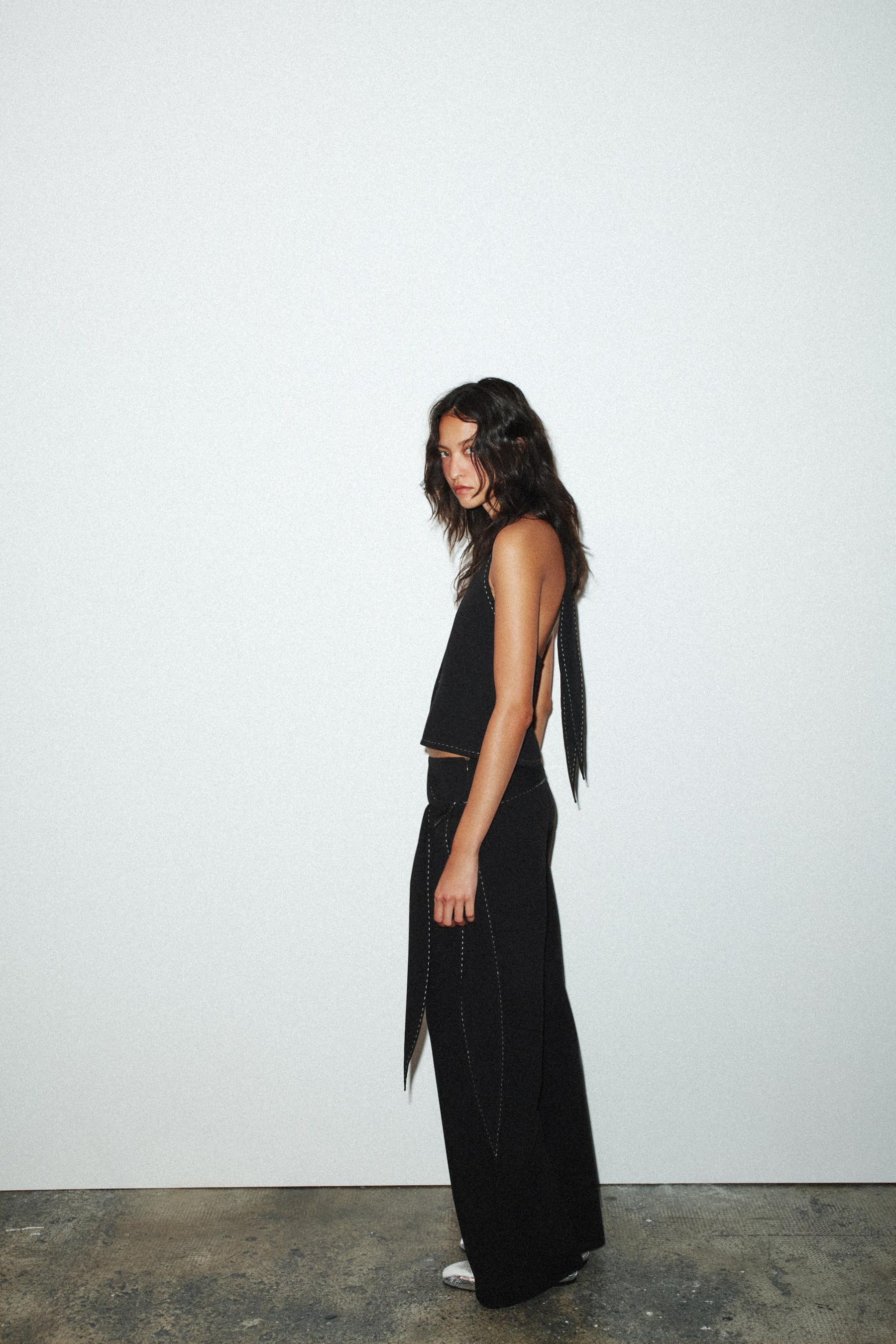 Tie-Detail Trousers