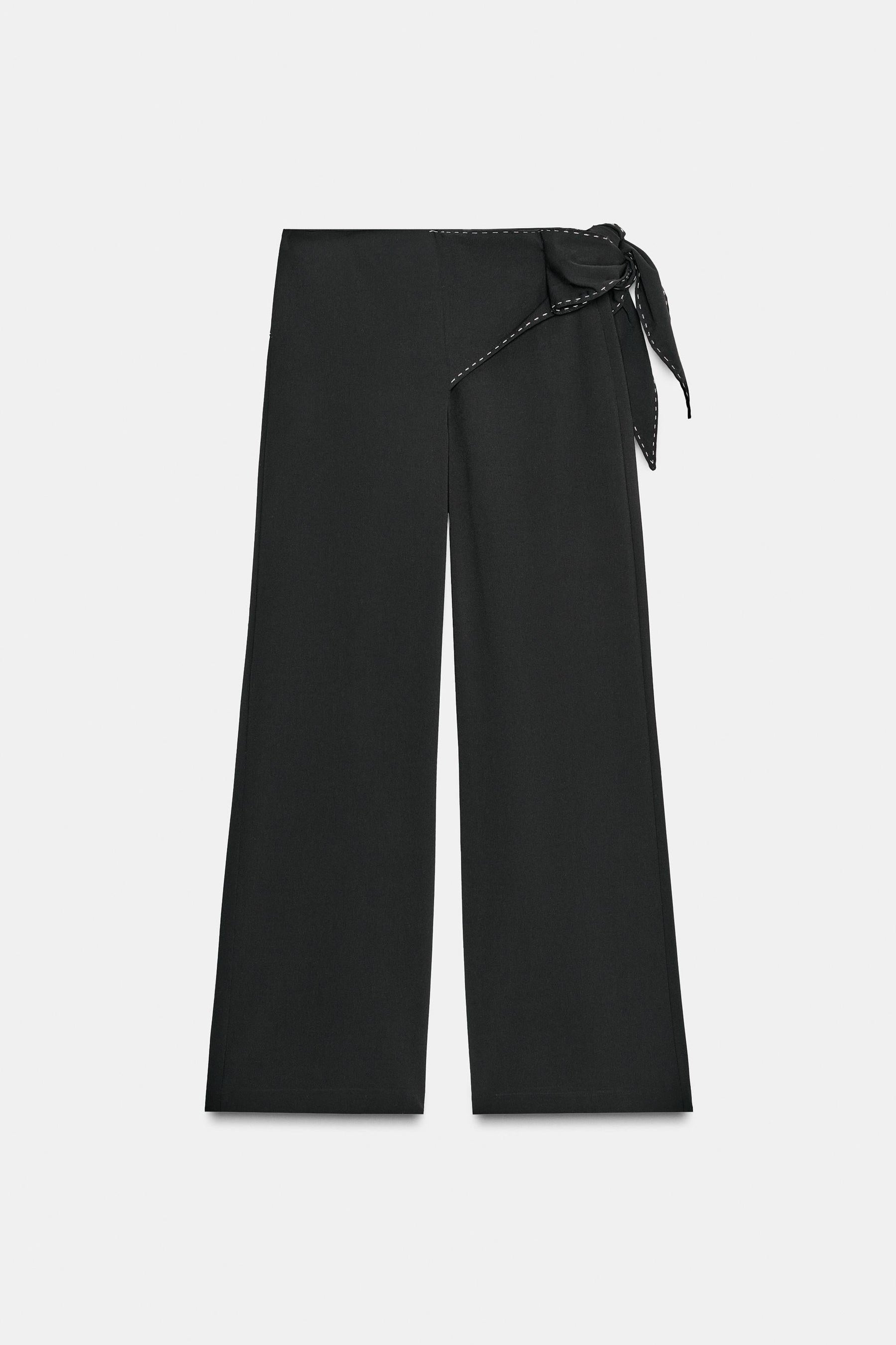Tie-Detail Trousers