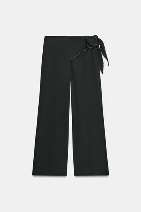 Tie-Detail Trousers
