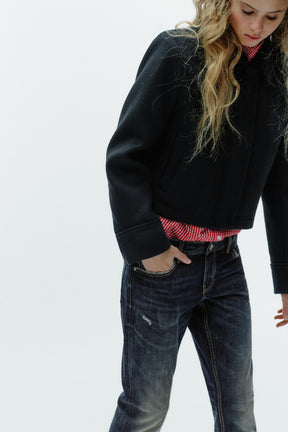 WOOL BLEND JACKET WITH POCKETS - Image 4