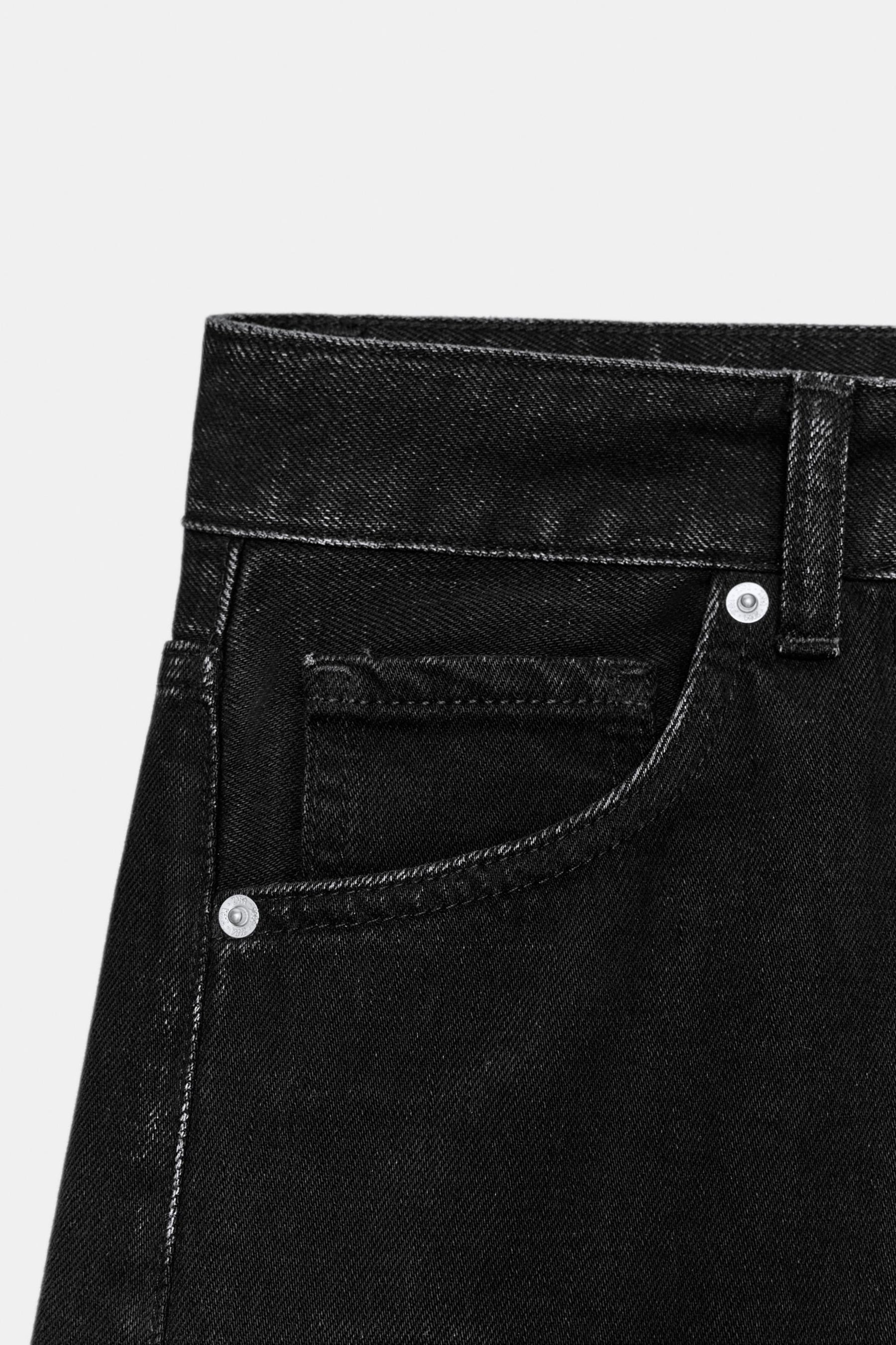 Mid-Waist Folded Baggy Jeans