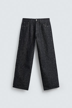 STUDDED STRAIGHT-LEG JEANS - Image 6
