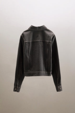 Jeansjacke mit Falten