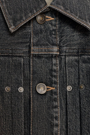 TRF DENIM JACKET WITH PLEATS AND SEAMS - Image 6