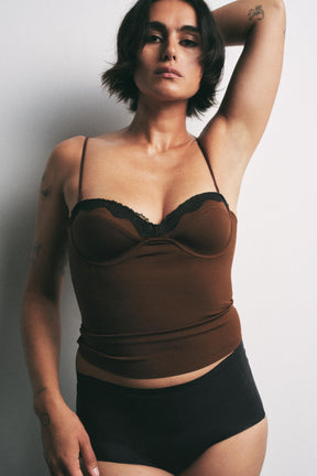 LACE BUSTIER TOP