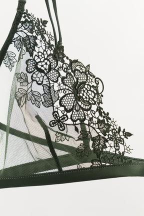 Lace mesh bra