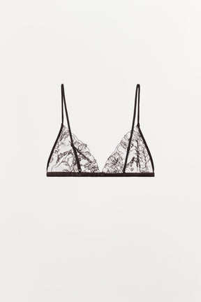 Lace-Trimmed Triangle Bra