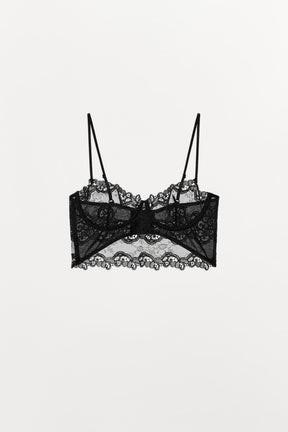 EMBROIDERED LACE UNDERWIRED BRALETTE