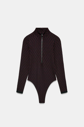 Jacquard Seamless Bodysuit