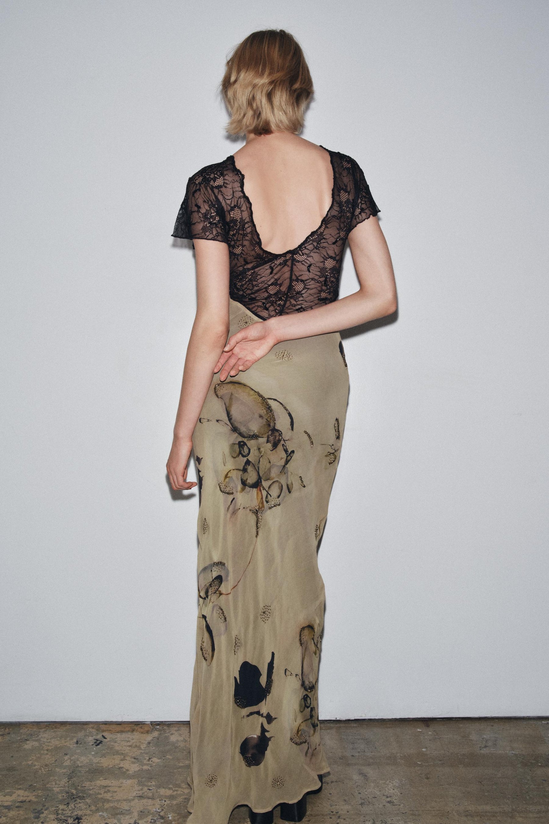 BEADED LACE DRESS