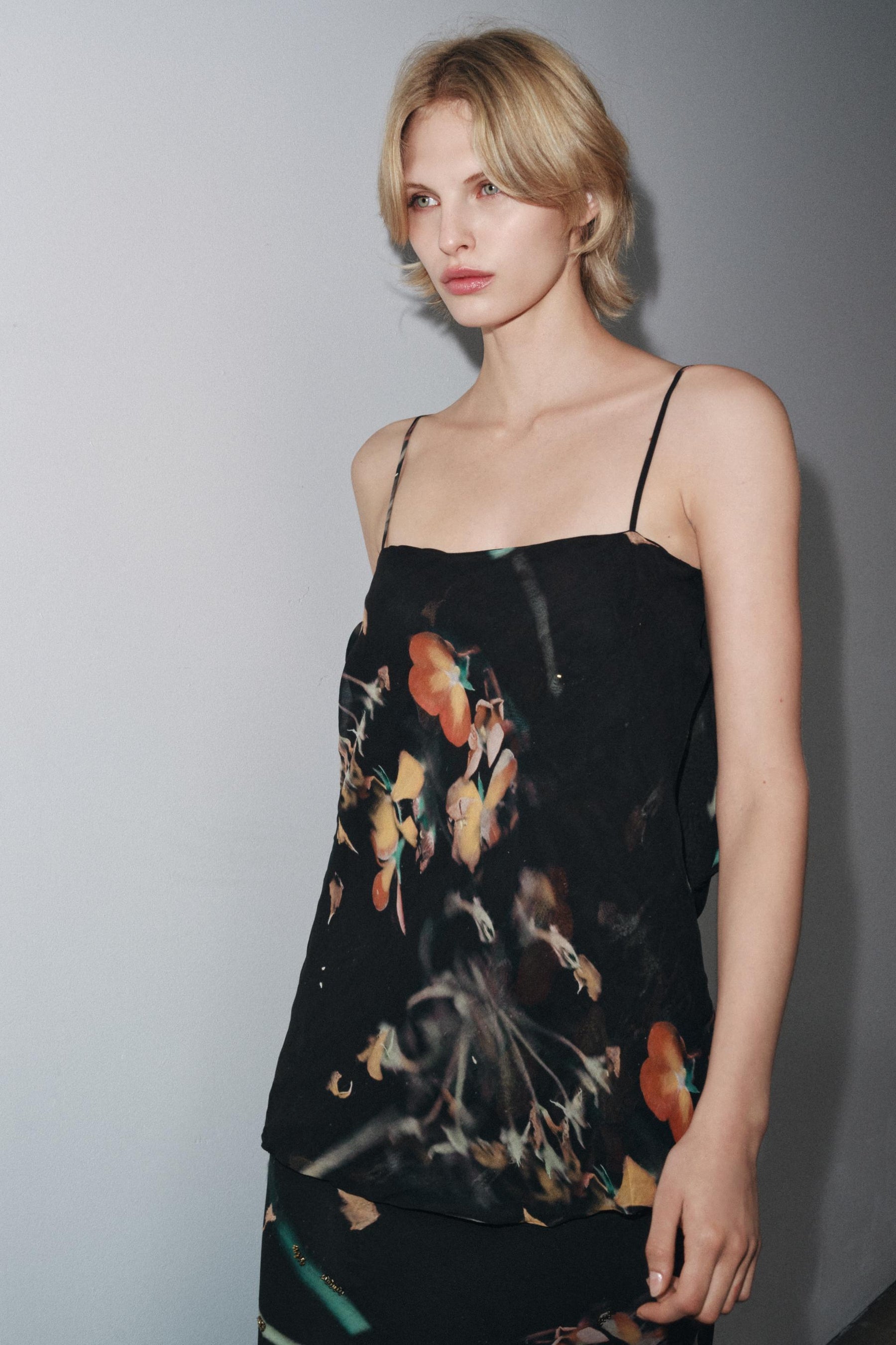 BEADED PRINTED DRESS