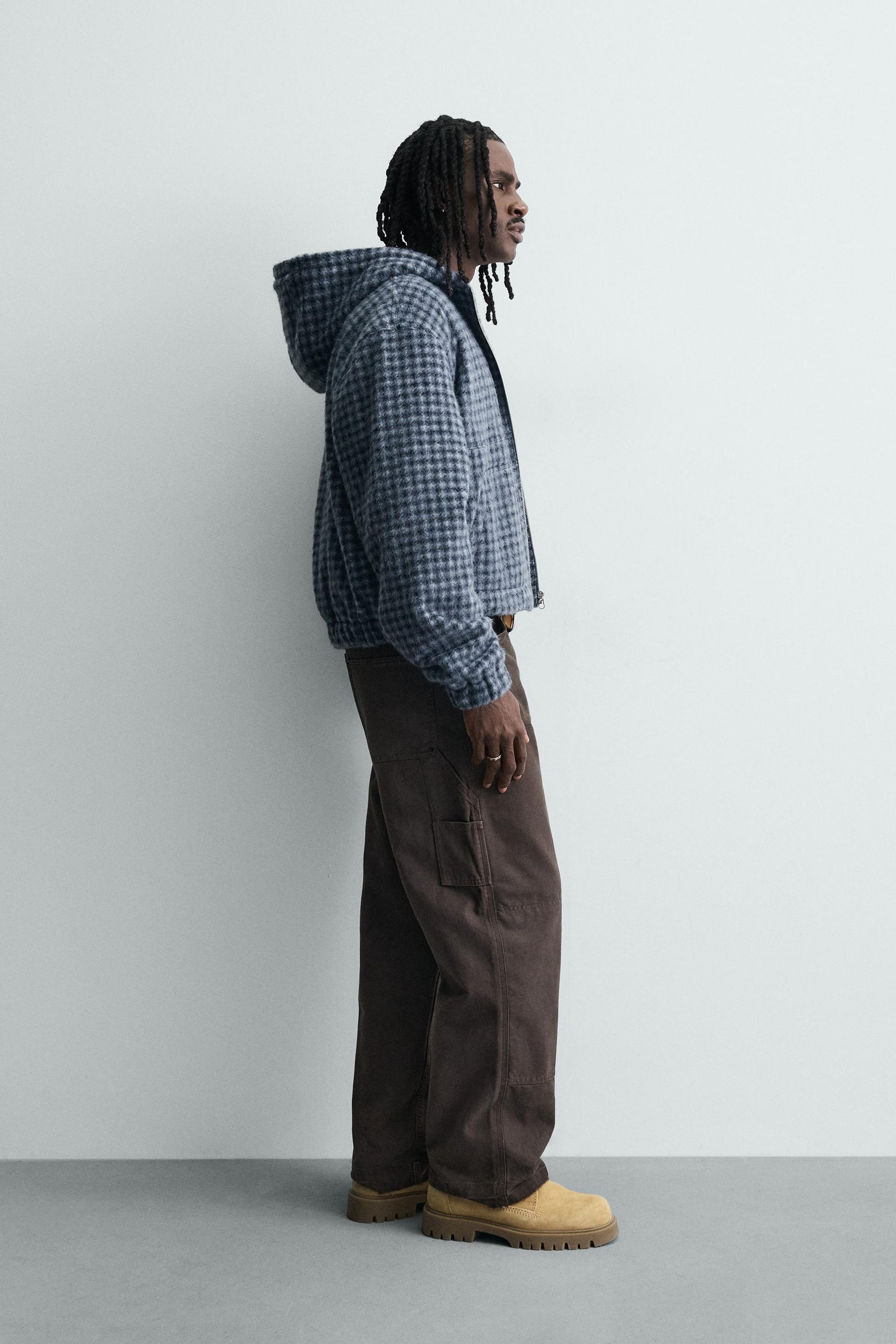Hooded Plaid Shirt