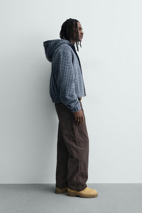 Hooded Plaid Shirt