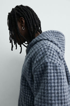 Hooded Plaid Shirt