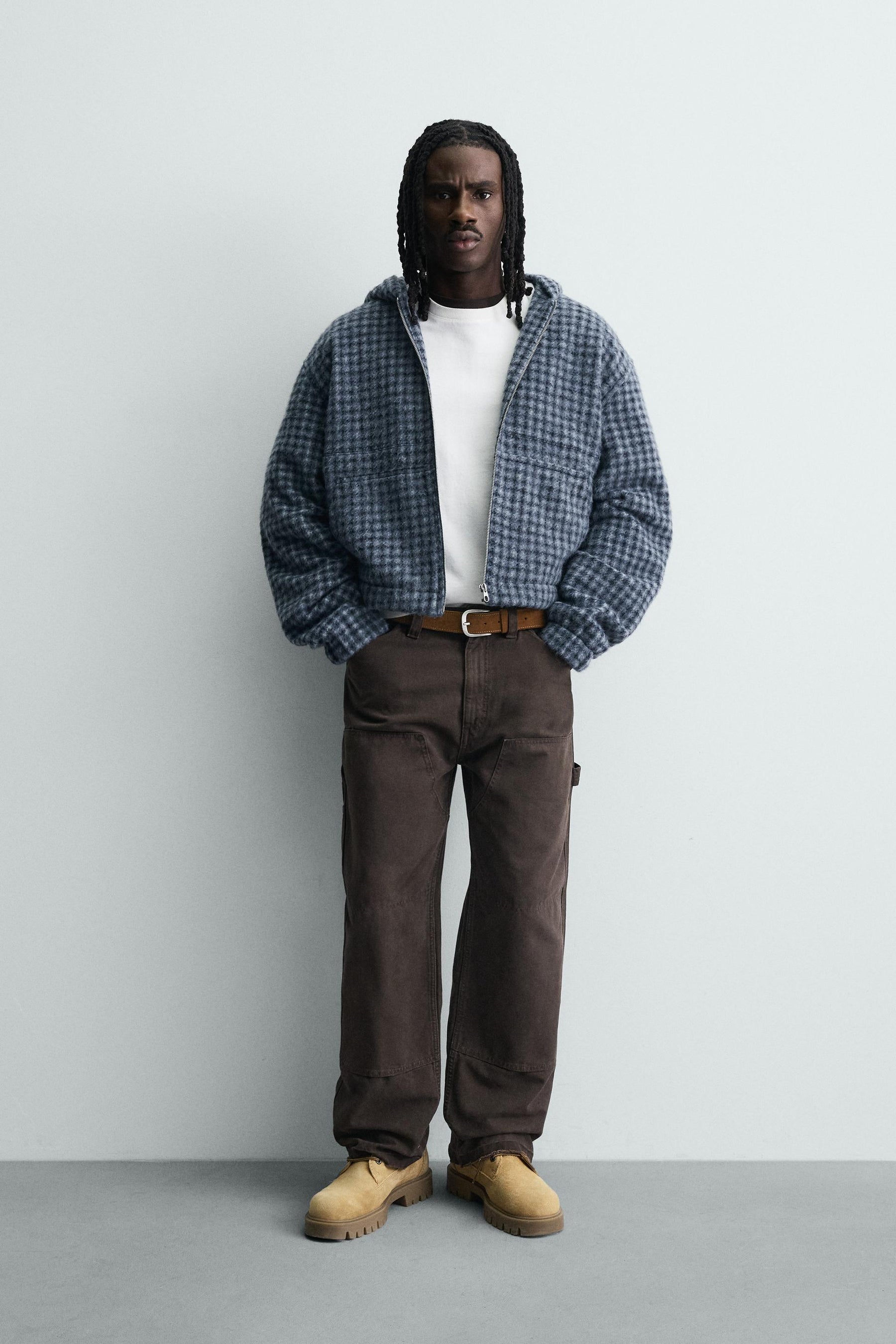Hooded Plaid Shirt