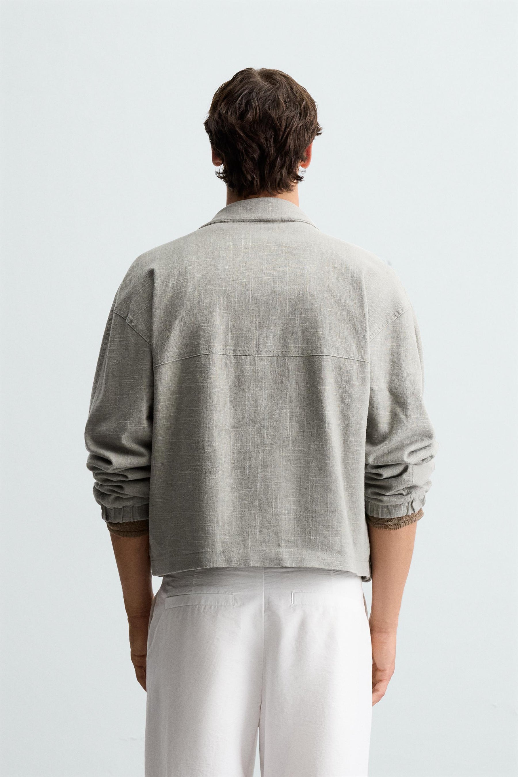 LINEN/COTTON TEXTURED JACKET - Image 3