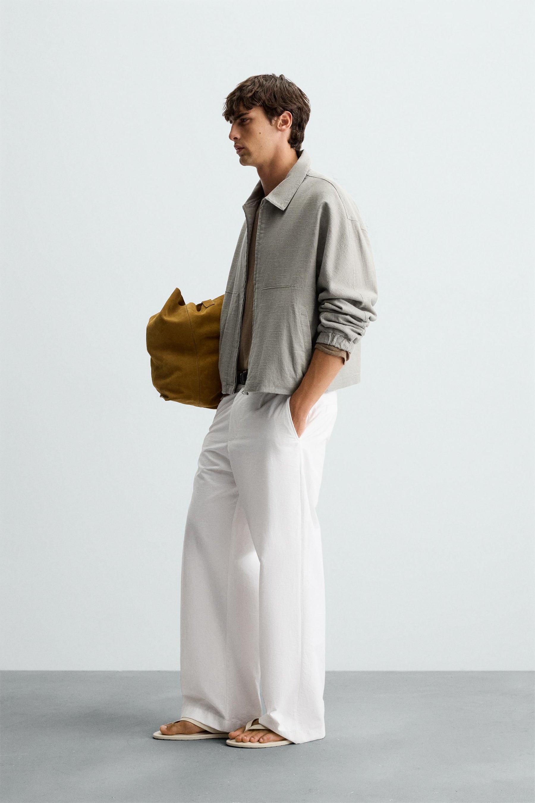 LINEN/COTTON TEXTURED JACKET - Image 4
