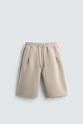 NEOPRENE-EFFECT BERMUDA SHORTS WITH DARTS - Image 5