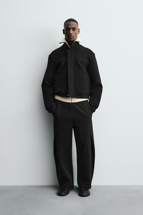 NEOPRENE-EFFECT BOXY FIT JACKET - Image 1