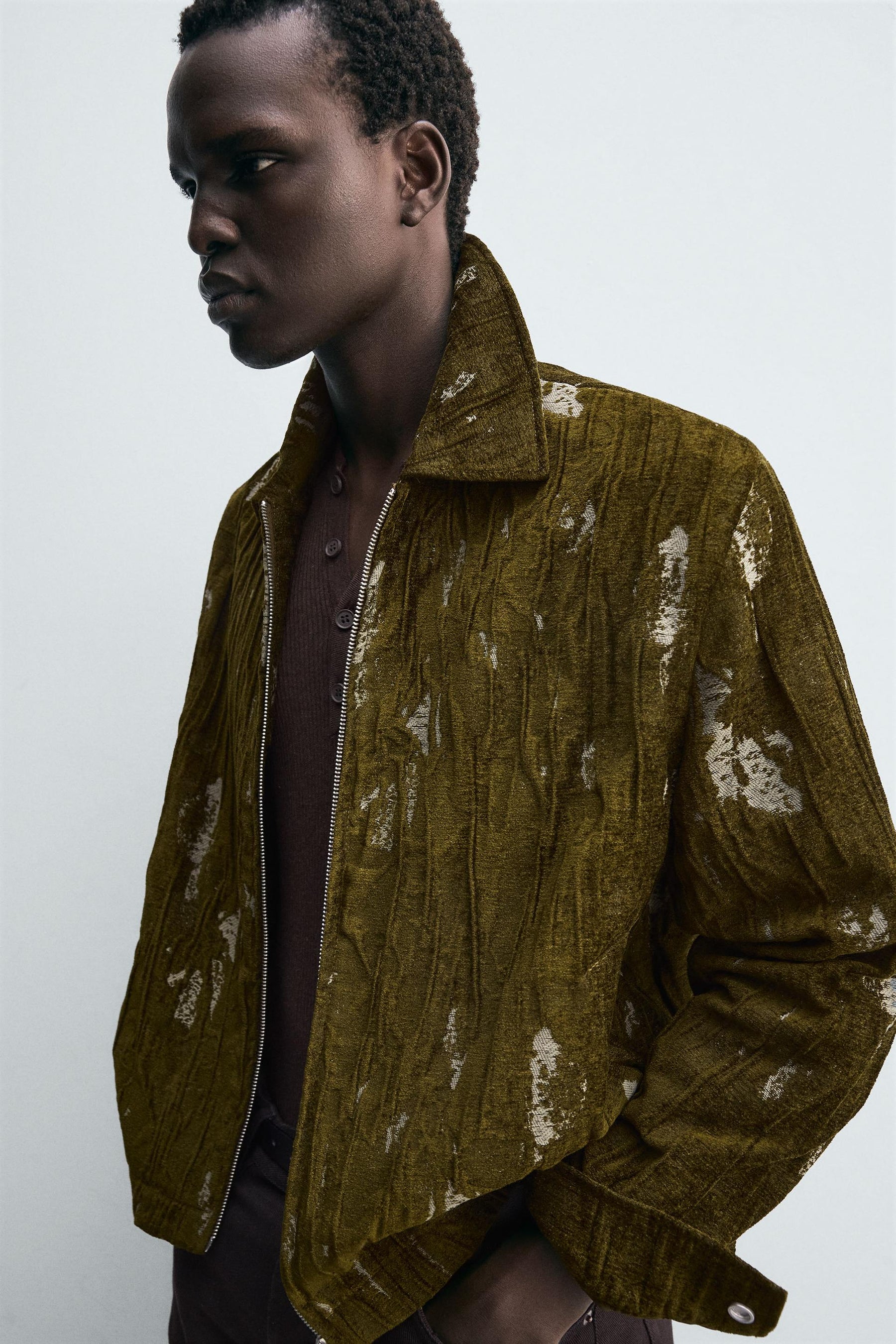 TEXTURED JACQUARD JACKET - Image 5