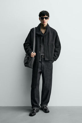 RIBBED BOXY FIT JACKET - Image 1