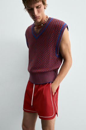 CONTRAST TRIM SHORTS - Image 6