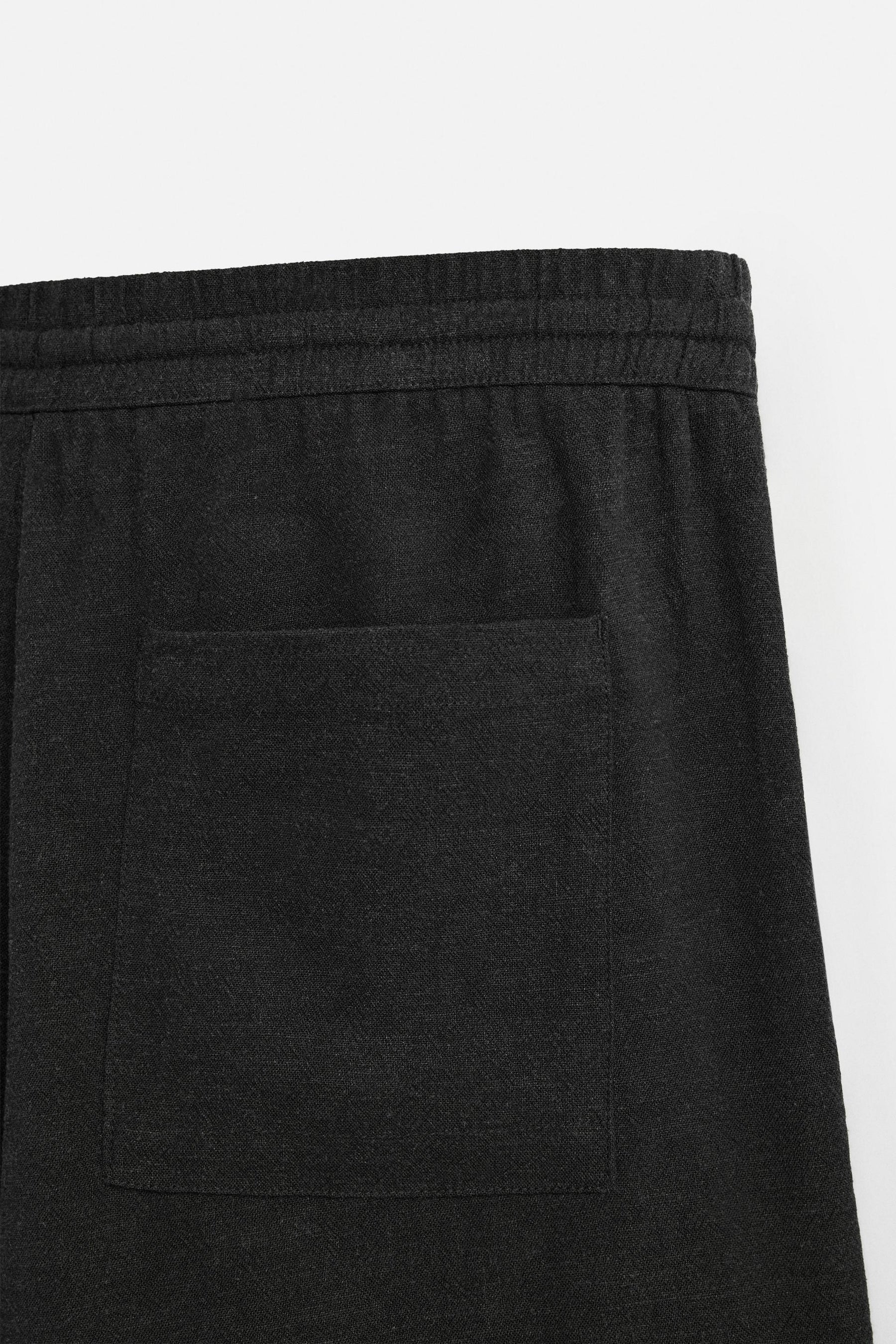 LINEN - VISCOSE BERMUDA SHORTS - Image 9