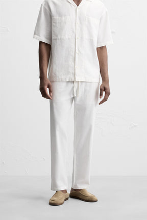 COTTON-LINEN RELAXED FIT TROUSERS - Image 2